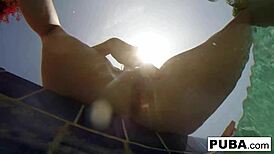 Samantha Rone's Underwater Pool Masturbation Session