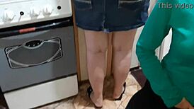 We jerk off to our stepmom while she cooks dinner - girls fly orgasm 😈