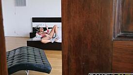 August Ames Caught Masturbating with Romeo in Cowgirl Position