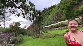 creampie under orange tree with sukisukigirl andy savage choking blowjob