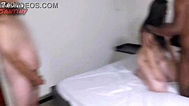 i woke up my friend's husband to fuck me but she was snoring beside, it was so tasty that danger feeling, i took lots of cum in my mouth