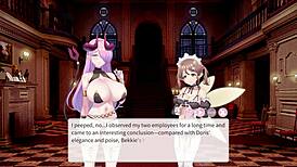 cute maid cat girl in anime hentai style 😺