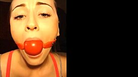 I'm your gagged little secret, bound in bondage and choked during deepthroat