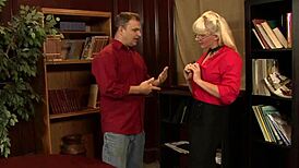 Heidi Mayne, the tattooed blonde slut, craves a hard cock. She licks and deepthroats like a pro!