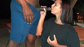 Bruna Santiny 18+ giving it to the big black cock with her big tits bouncing!