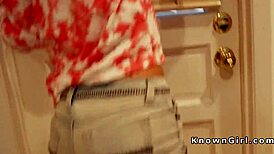 almost caught while giving blowjob to friend in doggystyle banging