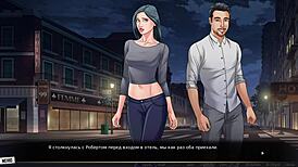 Pretty anime girl engages in outdoor sex scene