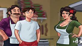 Büyük olgun Meksikalı göt Summertime Saga 43. bölümde