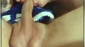 Milf Slut Deepthroats and Licks Balls, Cum on Tits