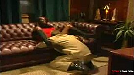 Mocha and Chocolade blowjob threesome in office.