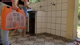 Hotwife Casada Rides Big Cock to Pay Plumber While Husband Works