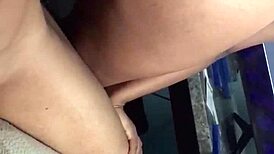 Young amateur with big ass bounces on massive black cock passionately