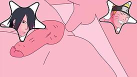 Naruto og Sasuke deler intime stunder i anime-eventyr