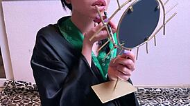 eva deva teaches girl lessons with brunette charm