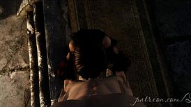 Hey, this 3d babe with huge tits gives a blowjob and rides a huge dick 😏