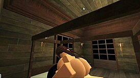 In roblox pov, cowgirl rides, bent over doggystyle, blowjob action unfolds