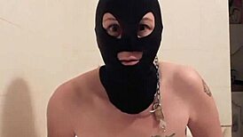 European slave in a solo French session with intense masturbation and uro play.
