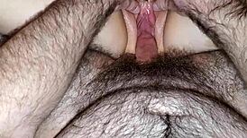 Close-up POV of amateur wife's wet pussy being fucked