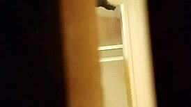 Spying on the hairy pussy shaving