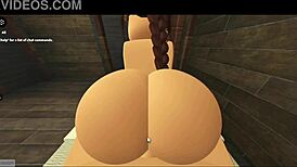 In roblox pov, cowgirl rides, bent over doggystyle, blowjob action unfolds