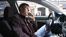 her boyfriend watches as ex girlfriend gets seduced into hardcore pussy action for cash