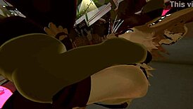 Rough quickies between plushy and his femboy friend