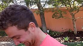 I Can’t Get Enough of This Couple’s Hardcore Anal Fucking in Their Backyard Garden