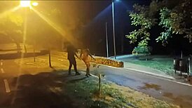 Bruna Santiny 18+ giving it to the big black cock with her big tits bouncing!