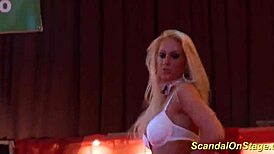 hot stepmom strips seductively on stage for all to see