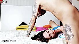 Argentinian Beauty Endures Rough Session In Shirt