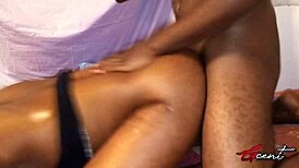 hard sex with friend, clothes ripped, juicy pussy dripping on monster cock.