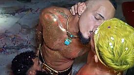 group orgy with creampies and blowjobs