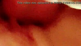 Amateur brunette rides cock and cums on her big ass.