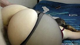 big ass in ripped pantyhose gets slammed hardcore