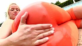 Hell Yeah! Sexy Blonde Goes Wild Masturbating with Big Dildo and Baseball Bat to Orgasm