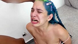 Latina College Babe Loves Getting Her Face Fucked Hard!