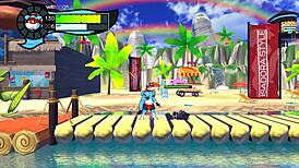 oh so hero gay hentai game with endless footjob on the beach