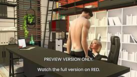 mr perfectly fine in office 3d cartoon anime with celebrity at work