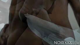 Curly Jordan Jameson admires hunk's strength