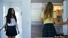 Gorgeous babe stretched by horny stepbro