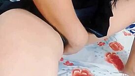 Asian Student Shows Pussy To Pervert