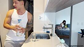 we were trying to study. he got distracted by her blue eyes and big ass