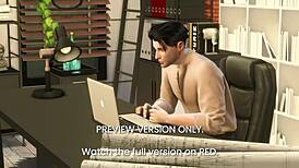 mr perfectly fine in office 3d cartoon anime with celebrity at work