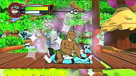 oh so hero gay hentai game with endless footjob on the beach