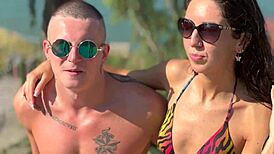 damn, bi threesome with married couple and stranger rocks