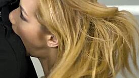 Redhead Latina gets rough anal sex and deepthroat action