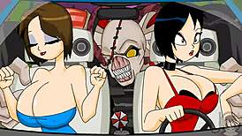 Resident evil animation flashes monster tits in hentai game