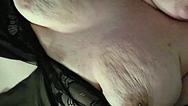 Jerked off on step mom's pretty face with big natural tits