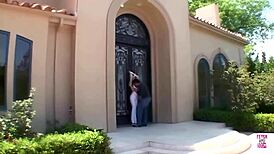 Blonde in stockings banged to facial.