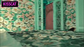 Busty maid’s first day includes rimming, ball sucking, doggy, missionary, and cum on ass.